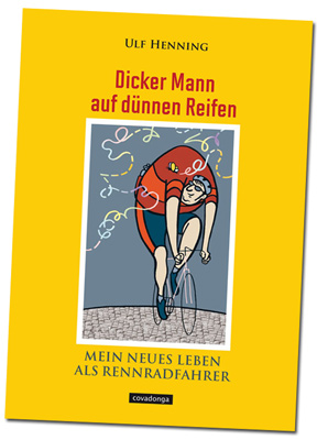 Dicker Mann auf dnnen Reifen