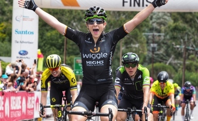Annette Edmondson gewann die erste Etappe der Tour Down Under. Foto: Tour Down Under/Kevin Anderson
