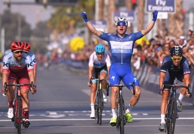 Elia Viviani gewann die Dubai-Schlussetappe und die Gesamtwertung. Foto: Tim de Waele/Getty Images