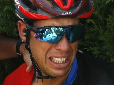  
          Richie Porte muss nach einem Sturz die 105. Tour de France vorzeitig beenden. Foto: Christophe Ena/AP 
        