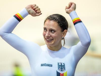            Miriam Welte hat erstmals in ihrer Karriere die deutsche Meisterschaft im Bahnrad-Sprint gewonnen. FGoto: Jens Büttner Foto: Jens Büttner         