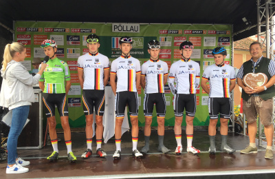 Marco Brenner (li.) gewann mit der Unterstützung des deutschen Nationalteams die Radjugendtour Oststeiermark. Foto: Anna-Maria Beyer