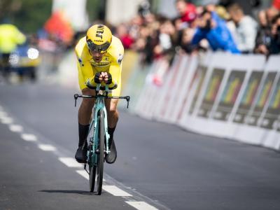  
          Der Slowene Primoz Roglic hat die Tour de Romandie gewonnen. Foto: Jean-Christophe Bott/KEYSTONE 
        