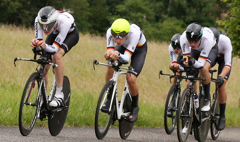 Das deutsche Nationalteam gewann das Mannschaftszeitfahren der Saarland Trofeo. Foto: Michael Deines