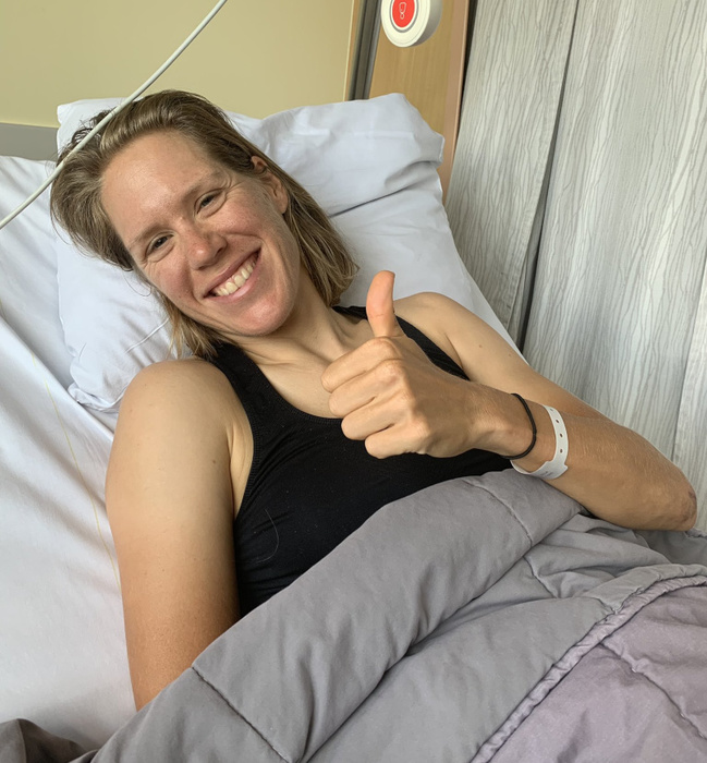 Ellen van Dijk muss einige Tage im Krankenhaus bleiben. Foto: twitter.com/ellenvdijk
