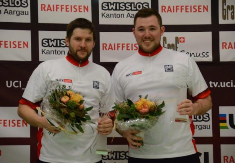 Markus Bröll (li.) und Patrick Schnetzer gewannen die Radball-Weltcup 2019. Foto: RC Höchst