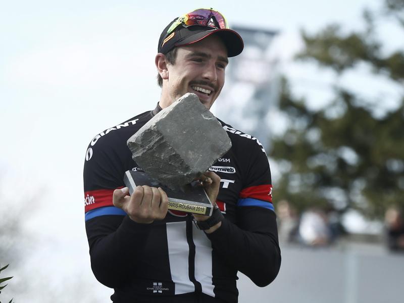            Wird eine besondere Ehre bei Paris-Roubaix zu Teil: John Degenkolb. Foto: Etienne Laurent/epa/dpa         