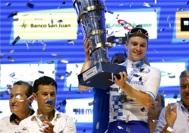 Remco Evenepoel gewann die Vuelta a San Juan. Foto: Maximiliano Blanco/Getty Images