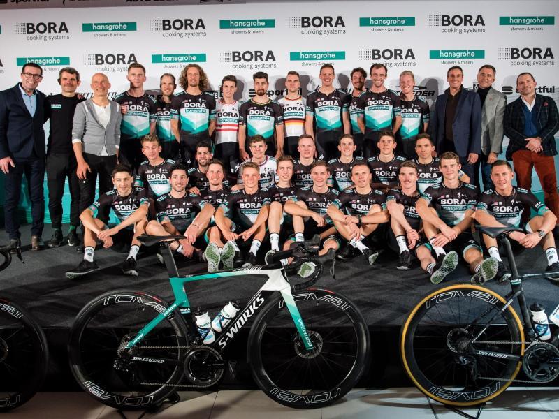            Das Radsportteam Bora-hansgrohe wird trotz der Corona-Krise von seinem Hauptsponsor weiter voll unterstützt. Foto: Matthias Balk/dpa         