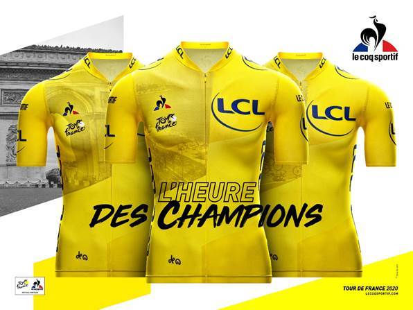 Die Gelben Trikots der Tour de France 2020. Grafik: A.S.O.