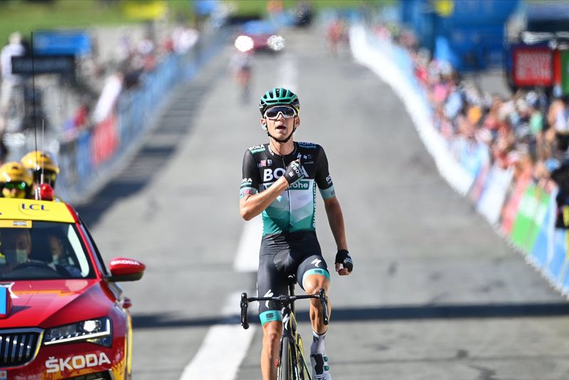 Lennard Kämna holte sich den Tagessieg beim Critérium du Dauphiné. Foto: Bettiniphoto/Bora-hansgrohe