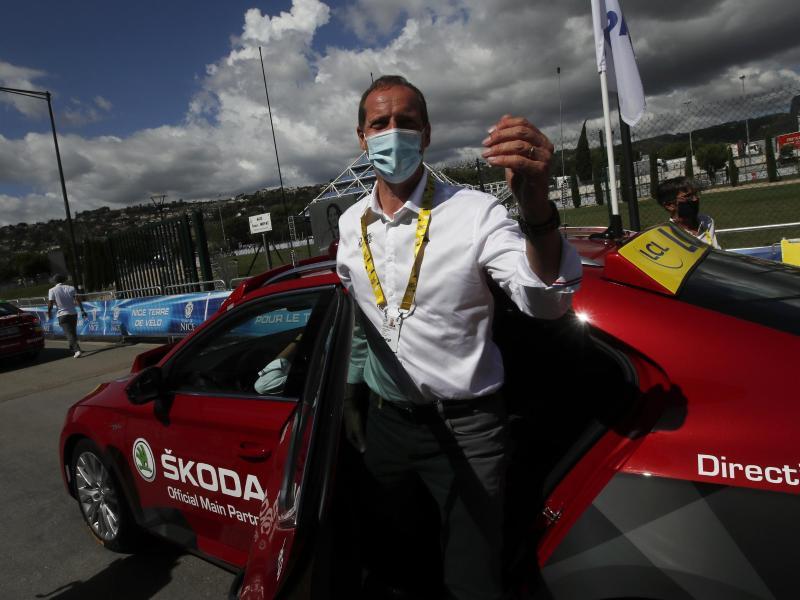 Christian Prudhomme, Direktor der Tour de France, setzt auch auf den Umweltschutz. Foto: Christophe Ena/AP/dpa         