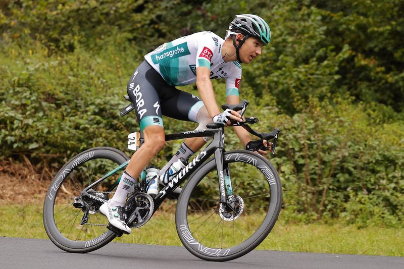 Lennard Kämna auf der Strecke der Tour de France. Foto: Bora-hansgrohe/Bettiniphoto