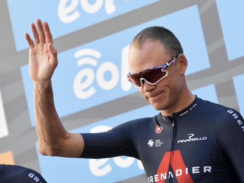 Chris Froome startet bei der Vuelta a San Juan erstmals im Trikot von Israel Start-Up Nation. Foto: Archiv/Marco Alpozzi/LaPresse/AP/dpa