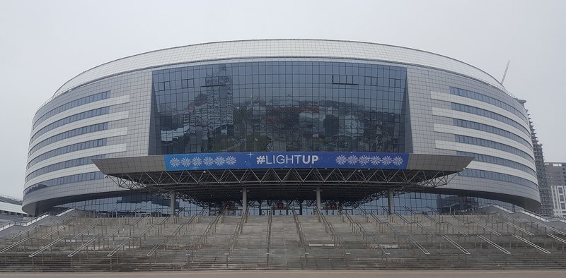 Die Minsk Arena soll Schauplatz der Bahn-EM 2021 sein. Foto: Serecki/Wikimedia Commons
