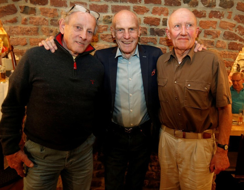 Winfried Bölke (re.) bei einem Treffen der Ehemaligen mit Rolf Wolfshohl (li.) und Rudi Altig. Foto: Roth