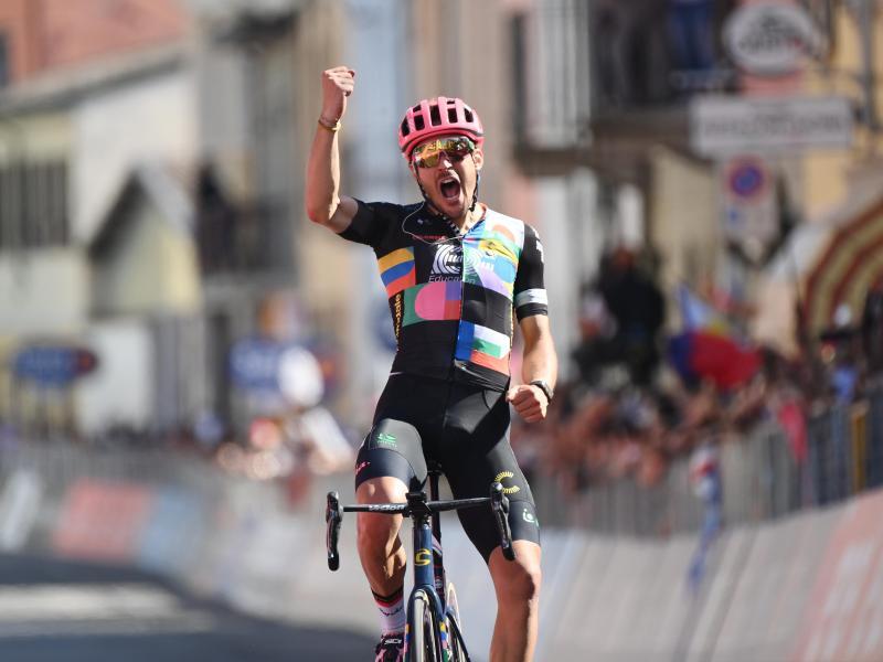 Alberto Bettiol gewann die 18. Giro-Etappe 2021. Foto: Gian Mattia D'alberto/LaPresse/AP/dpa         