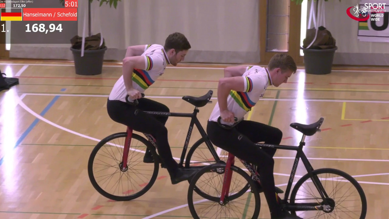 Max Hanselmann (re.) und Serafin Schefold fuhren in Uzwil Weltrekord. Foto: Screenshot/Sportdeutschland.tv