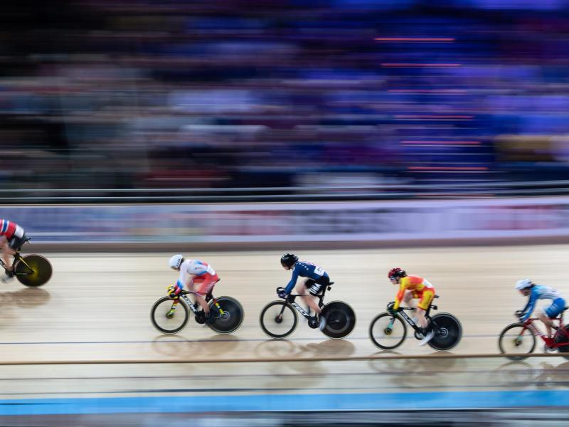            Die Bahnrad-WM 2021 sind kurzfristig ins französische Roubaix vergeben worden. Foto: Sebastian Gollnow/dpa         