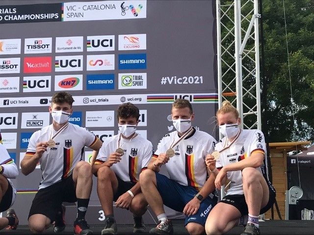 Die deutsche Trial-Staffel gewann bei der WM in Vic Bronze. Foto: BDR