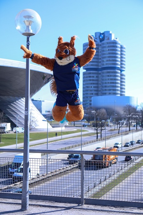 «Gfreidi» ist das Maskottchen der European Championships 2022 in München. Foto: Veranstalter