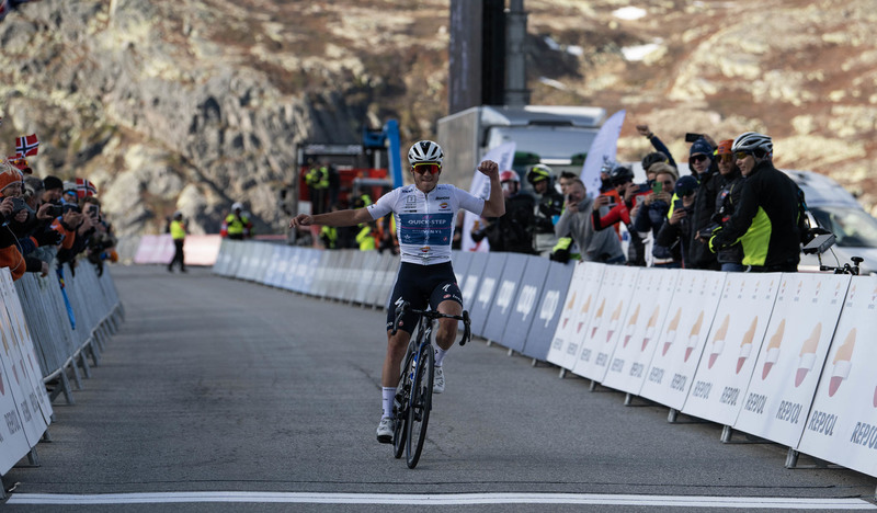 Remco Evenepoel holte in Norwegen seinen zweiten Etappensieg. Foto: Kjetil Birkedal Pedersen