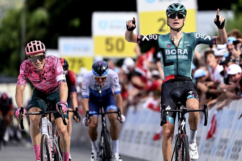 Aleksandr Vlasov gewann die fünfte Etappe der Tour de Suisse. Foto: Bora-hansgrohe/Sprintcycling