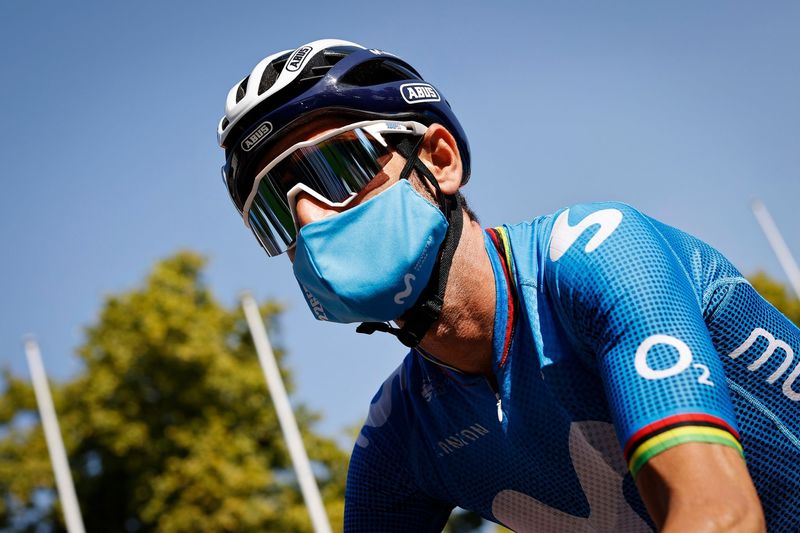 Alejandro Valverde, 2021 bei der Tour de France. Foto: Archiv/Pool/BELGA/dpa