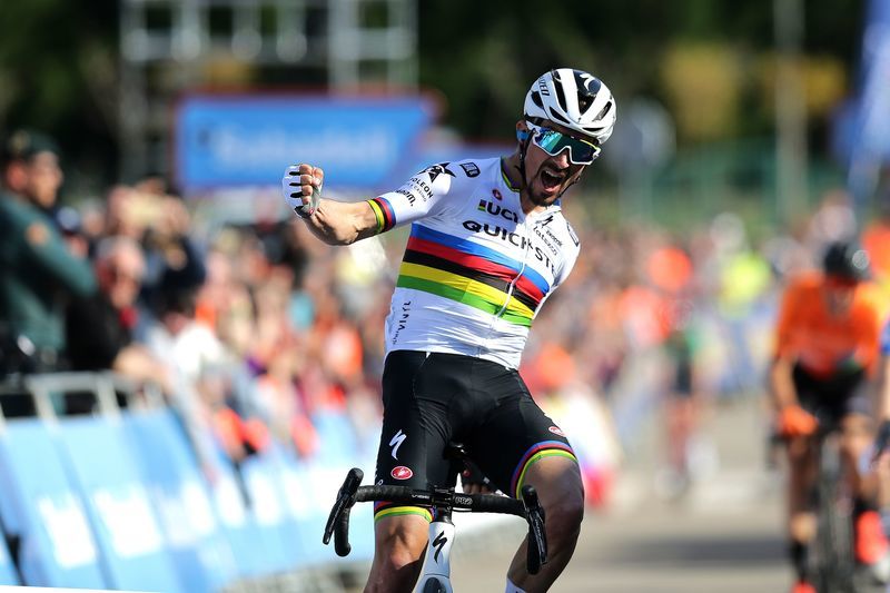 Julian Alaphilippe gewann die erste Etappe der Tour de Wallonie. Foto: Archiv/Gonzalo Arroyo Moreno/Getty Images