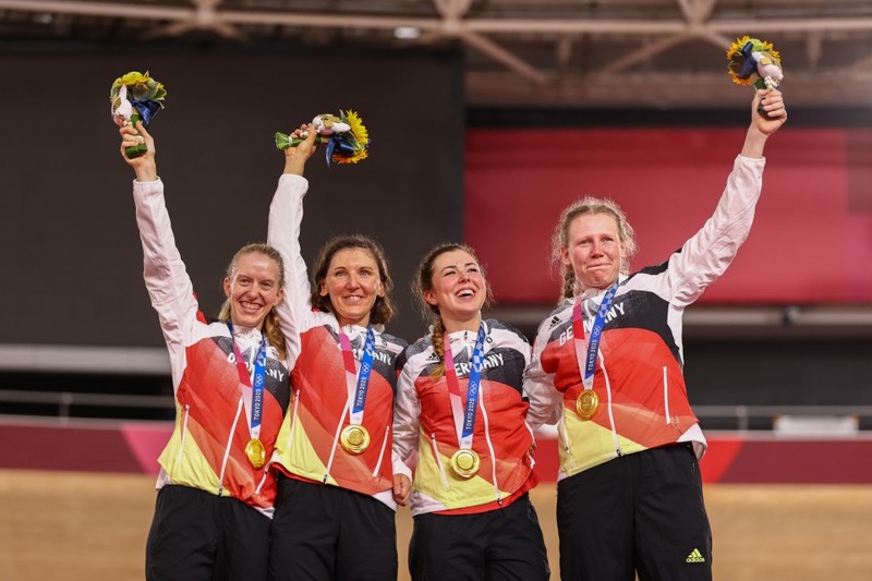 Die Vierer-Olympiasiegerinnen kämpfen in München um den EM-Titel. Foto: BDR