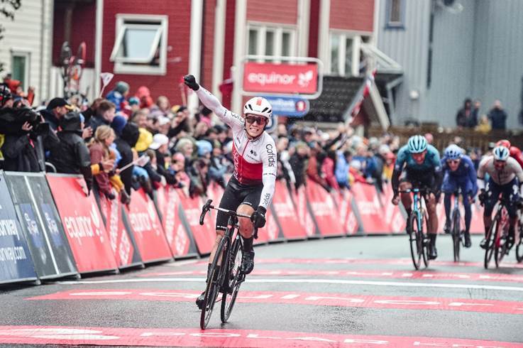 Axel Zingle gewann die erste Etappe in Norwegen. Foto: ARN/Gautier Demouveaux