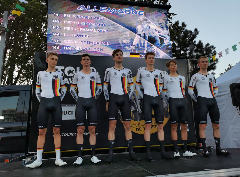 Das deutsche Nationalteam bei der Tour de l'Avenir. Foto: privat