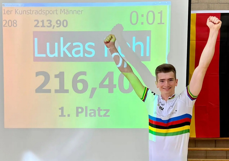 Lukas Kohl erzielte mit 216,40 Punkten einen neuen Weltrekord. Foto: instagram.com/cycle_lukinator