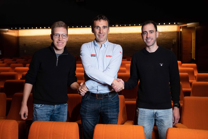 Johannes Adamietz (links) erhielt beim belgischen Team Lotto Dstny einen Zweijahresvertrag. Foto: Vanvid Multimedia/Lotto Dstny