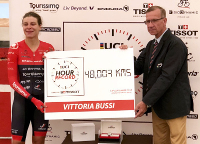 Vittoria Bussi holte 2018 schon einmal den Stundenweltrekord. Foto: Archiv/Molly van Houweling