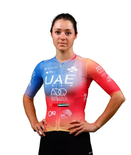 Sofia Bertizzolo im Trikot von UAE-ADQ. Foto: UAE-Team ADQ