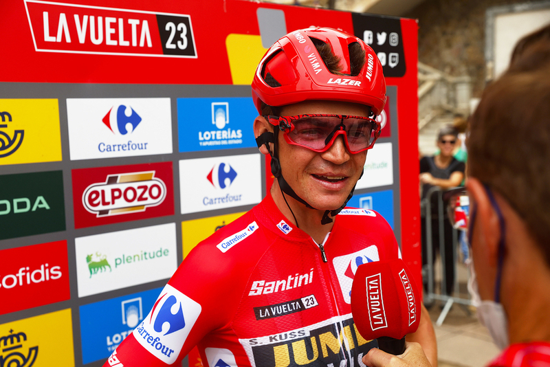 Sepp Kuss im Roten Trikot der Vuelta. Foto: Archiv/Unipublic/Sprintcycling