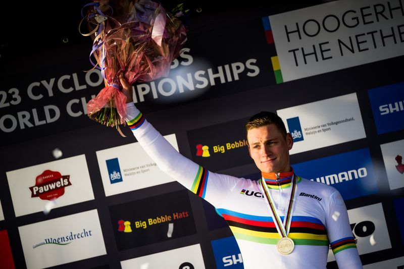 Mathieu van der Poel will erneut Cross-Weltmeister werden. Foto: Jasper Jacobs/BELGA/dpa