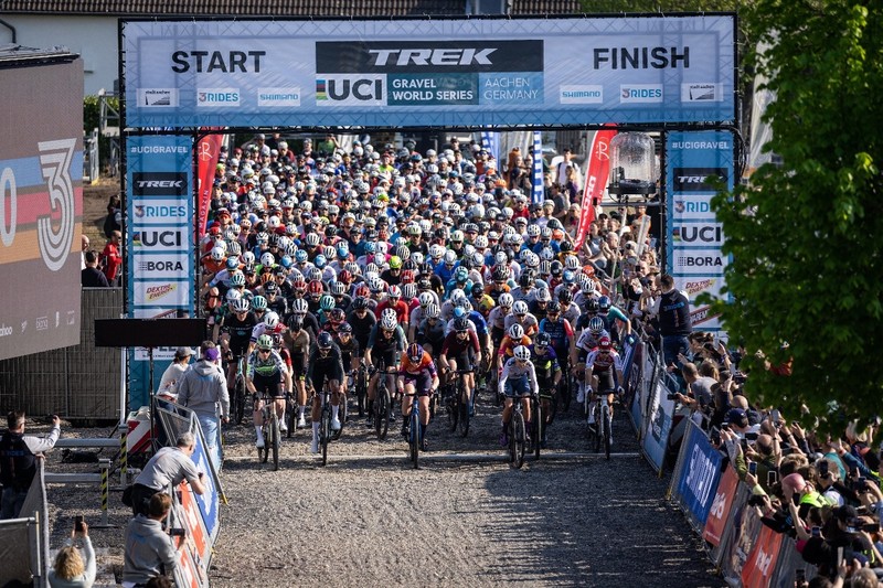 Start beim UCI-Gravelrennen 2023 in Aachen. Foto: Veranstalter